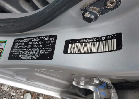 2005 Hyundai Elantra Gls/Gt z USA, uszkodzony, nr VIN KMHDN46D75U019497